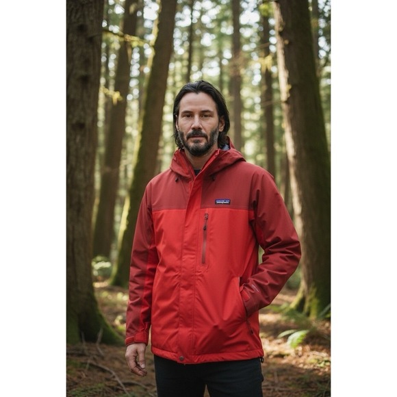 Patagonia Other - Patagonia Men's Gore-Tex‎ Rain Jacket Red Parka Shell Full Zip Size XL